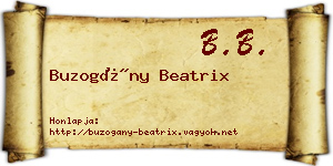 Buzogány Beatrix névjegykártya